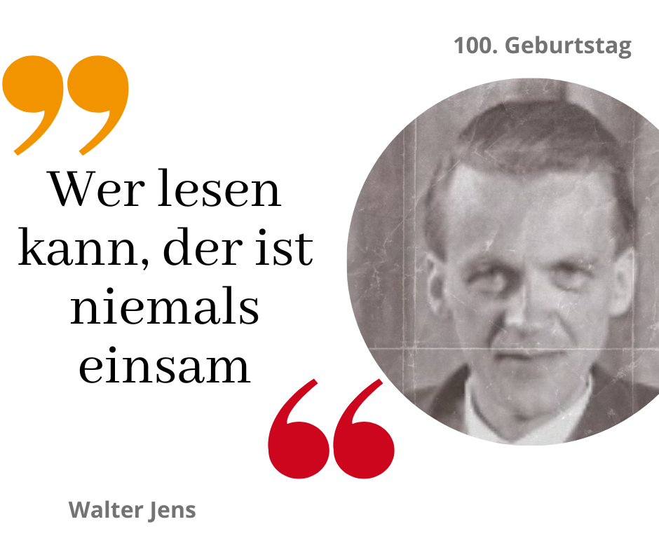Meine Welt war wohl eine aus zweiter Hand, eine Welt des Lesens und des Schreibens.Walter Jens