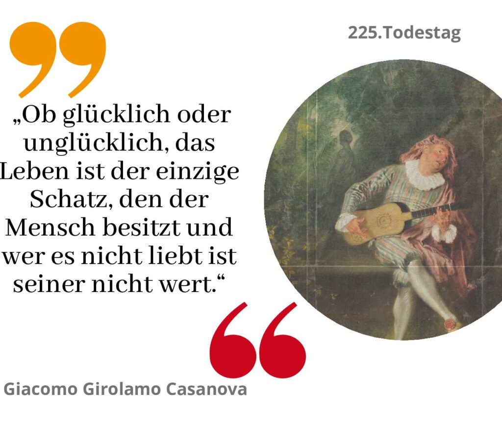 Heute gedenken wir Giacomo Girolamo Casanova,